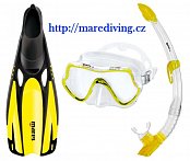 Maske + Schnorchel + Flossen - MARES PURE VISION SET Yellow 46/47