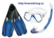 Maske + Schnorchel + Flossen - MARES SET WAHOO Yellow 46/47