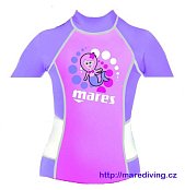 Rash Guard Shirt MARES - Kurze Ärmel - Mädchen 2 - 7 Jahre alt L / 5-6 Jahre