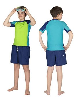 Kinder Mares SEASIDE RASHGUARD SHIELD JUNIOR Wassershirt M Zelená