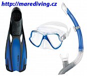 Maske + Schnorchel + Flossen MARES ECONOMIC SET - Gelb für Erwachsene Größe 38/39