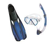 Maske + Schnorchel + Flossen - MARES SET PIRATEN - Junior Blau 31/33