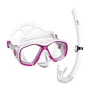 Maske + Schnorchel TAPU JR Combo Mares - Kinder Růžová - Bílá