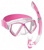 Maske und Schnorchel MARES PIRATE NEON Junior Set - Baby-Rosa