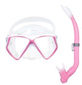 Maske und Schnorchel und MARES PIRATE TONGA Junior Set - Baby rosa / weiß