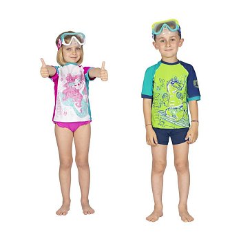Wassershirt - MARES SEASIDE RASHGUARD SHIELD KID XL Fialová