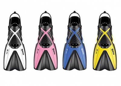 Fins MARES X-ONE Junior - Kinder Schnorchel Flossen mit Bügel-Weiß XS 24-29