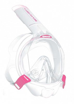 FULL Schnorchelmaske MARES DRY SEA VU + SM Rosa