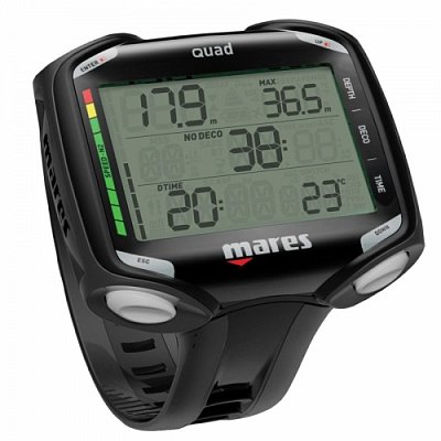 MARES Tauchcomputer QUAD Blau - Schwarz