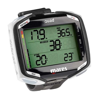 MARES Tauchcomputer QUAD Blau - Schwarz