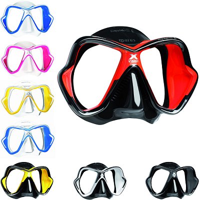MARES Tauchmaske X-VISION ULTRA LS LiquidSkin Schwarz - Gelb