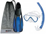 Maske + Schnorchel + Flossen MARES STREAM SET - Adult Size Blue 46/47