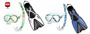 Maske + Schnorchel + Flossen MARES VENTO ENERGY + X-ONE JR. - Junior Set - Kinder Blau XS Blau 24-29
