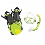 Maske + Schnorchel + Flossen + Rucksack - MARES Seefreunde SET - Junior Blue - Fisch ML