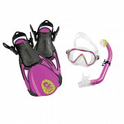 Maske + Schnorchel + Flossen + Rucksack - MARES Seefreunde SET - Junior Blue - Fisch ML
