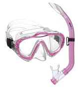 Maske + Schnorchel + Flossen - Shark MARES SET - Babyrosa 34/35