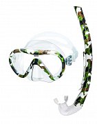 Maske + Schnorchel - MARES Schnorchel SET ENERGY VENTO White - Bubbles