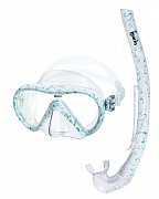 Maske + Schnorchel - MARES Schnorchel SET ENERGY VENTO White - Bubbles