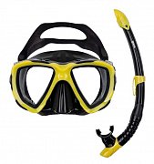 Maske + Schnorchel Mares TRYGON COMBO Schnorchelset Černá - Žlutá