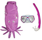 Maske + Schnorchel + Rucksack – Mares ZOO – Schnorchelset für Kinder Modrá - Ryba