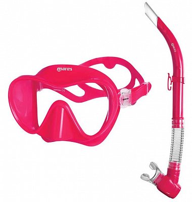 Maske + Schnorchel - Schnorcheln MARES SET tropisches Rosa