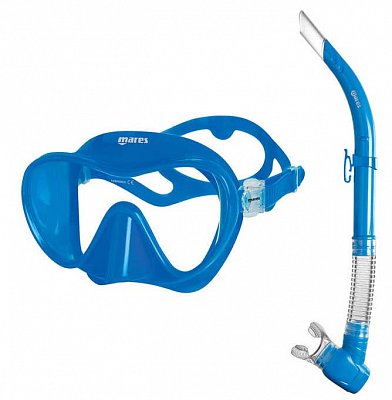 Maske und Schnorchel Flossen TROPICAL set + X-ONE MARES Blau SM 35-38