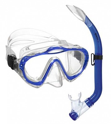 Maske und Schnorchel Shark MARES SET Baby Blue