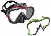 PURE WIRE MASKE + COLOR FRAME Mares KOSTENLOS Černá - Bílá Bílo - Růžový rám