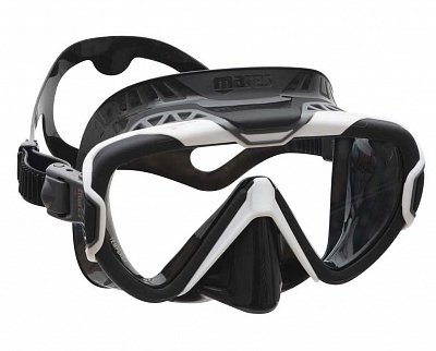 PURE WIRE MASKE + ERGO DRY SNORCHEL + COLOR FRAME Mares Černá - Bílá Černo - Modrý rám