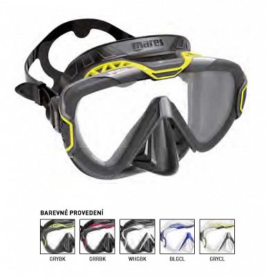 Rahmen für das Tauchen Maskce MARES PURE WIRE schwarz - blauen Rahmen
