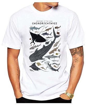 T-Shirt Sharks - CHONDRICHTHYES - Herren-T-Shirt L