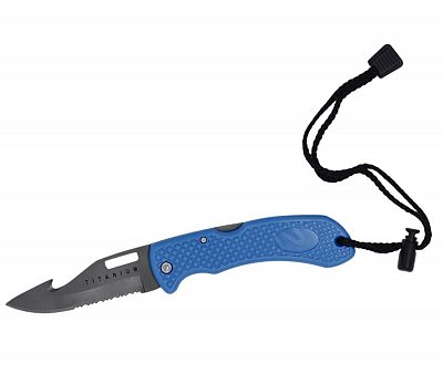 Tauchen Titan Klappmesser FORCE BAT TITANIUM Blau