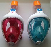 VOLLMASKE Schnorchel Rosa S / M
