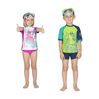 Wassershirt - MARES SEASIDE RASHGUARD SHIELD KID L Fialová