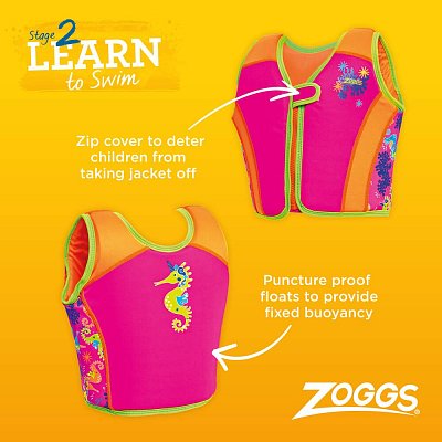 ZOGGS Kinder-Schwimmweste – SEA UNICORN SWIMSURE JACKET PINK XS / 2-3 Jahre