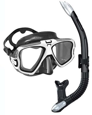 Mares EDGE Tauchmaske + ERGO SPLASH Trockenschnorchel Černá / Bílá