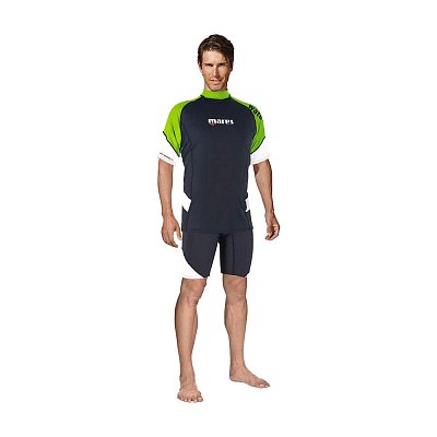 Shirt MARES RASH GUARD LOOSE FIT Short Sleeve - Kurzarm - Loose Fit - Männer M Green