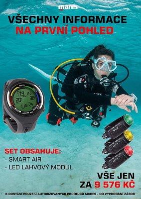 Tauchcomputer MARES SMART + AIR PROBE Schwarz